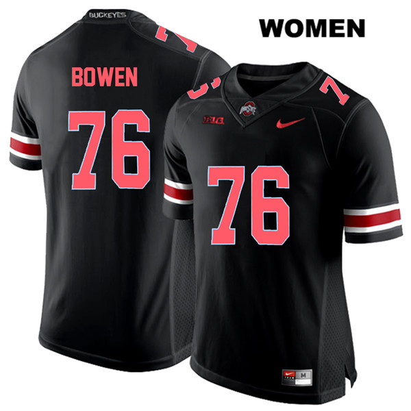 Ohio State Buckeyes Women's Branden Bowen #76 Red Number Black Authentic Nike College NCAA Stitched Football Jersey XY19I42ON